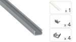 TEKKNI IKKE Set, silver, frozen cover, 2.02 m